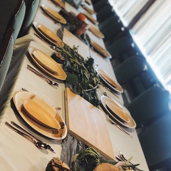 Dusty Blue Gauze Table Runners - Picture 5 of 6